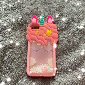Unicorn glitter phone case for an iPhone 7